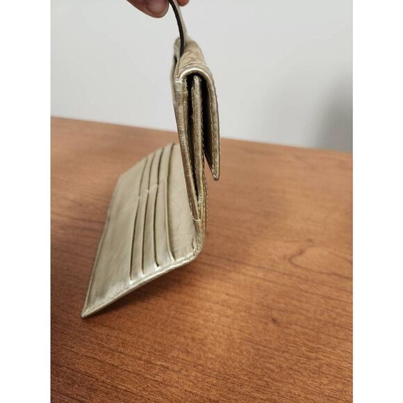 COACH 43609 Turnlock Signature Slim Envelope Flap Wallet Purse Khaki Gold. Has s - Picture 11 of 12